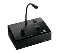 Monacor 17.0150 10 WRMS 4-16Ohm PA Amplifier with Zone Paging Microphone - Black