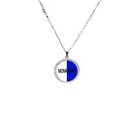 Monaghan Irish County Silver Colour Necklace With Diamante Pendant With Gift Box
