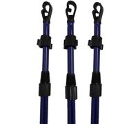 Monal 2.4M Clothes Line Prop - Blue Telescopic Laundry Support Pole for Outdoor Washing Lines - Adjustable Height - Rustproof - 1 to 6 Piece Pack Options (3 Piece)
