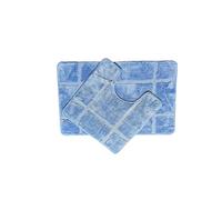 Monal 2-Piece Luxury Orla Super Absorbent Microfibre Non-Slip Soft Multipurpose Washable Quick Dry Bath Rug for Toilet and Bathroom Bath Mat and Pedestal Mat Set (Royal Blue)