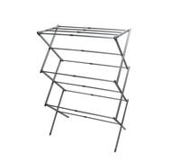 Monal 3 Tier Extendable Compact Airer Freestanding Durable Rust Resistance Powder Coated Steel Foldable Lightweight Storage Clothes Laundry Drying with 7.5M Washing Line Indoor Outdoor Towel Rack