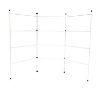 Monal Foldable Gate Airer - 2-Fold, 3-Fold or 4-Fold White Indoor Clothes Dryer - Compact Laundry Drying Rack for Home Use (3-Fold Airer)
