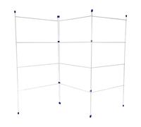 Monal Foldable Gate Airer - 2-Fold, 3-Fold or 4-Fold White Indoor Clothes Dryer - Compact Laundry Drying Rack for Home Use (4-Fold Airer)