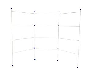 Monal Foldable Gate Airer - 2-Fold, 3-Fold or 4-Fold White Indoor Clothes Dryer - Compact Laundry Drying Rack for Home Use (3-Fold Airer)