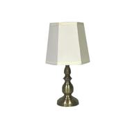 Monal Harvard Antique Brass Touch Table Lamp With Cream Shade 4 Stage Dimmer Single