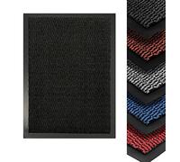 Monal Heavy Duty Indoor & Outdoor Rubber Non-Slip Floor & Kitchen Barrier Mat Easy Clean Absorbent Soft Feel Entrance Rug Shoes Scraper Floor Mat (120 x 180 cm (4' x 6'), Anthracite)