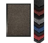 Monal Heavy Duty Indoor & Outdoor Rubber Non-Slip Floor & Kitchen Barrier Mat Easy Clean Absorbent Soft Feel Entrance Rug Shoes Scraper Floor Mat (120 x 180 cm (4' x 6'), Beige)