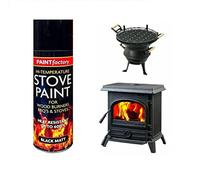 Monal High Temperature Thermal Stability Excellent Exterior Durability Self Priming Fire Burner BBQ Heat Resistant Spray Paint Black Matt 400ml