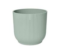 Monal Vibes Fold Round Flower Plant Pot - 100% Recycled Matte Plastic - Planter for Indoor Outdoor - Garden Living Home Decoration - Modern Nordic Style Lightweight (Sorbet Green, 25cm)