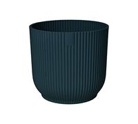 Monal Vibes Round Fold Decor Recycled Material Indoor Garden Balcony Window Container Holder Plant Flower Organizer Pot, Blue (25 cm)