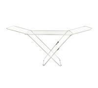 Monal Winged Foldable Clothes Airer - White Indoor Drying Rack with Side Wings - Steel Folding Laundry Dryer for Towels, Shirts, Bedding - Lightweight, Rustproof, Easy to Store