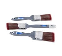Monarch 3 Pack Paint Brush Set, Easy to Use Synthetic Paint Brushes Decorating Set, Comfort Grip Decorating Paint Brushes, Suitable for All Paints, 1x Cutting In Paint Brush, 2x Wall Paint Brushes