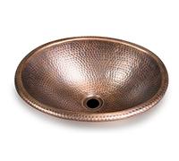 Monarch Abode 17", Metal Porcelain Stone, Pure Copper, 17 Inches (Oval)