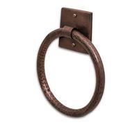 Monarch Abode 17089 Hand Hammered Pure Towel Ring, Antique Copper