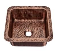 Monarch Abode 17093 Pure Copper Hand Hammered Glasgow Dual Mount Sink (12 inches)