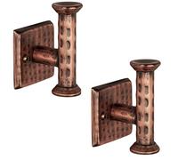 Monarch Abode 19629 Metal Hand Hammered Antique Copper Finish Towel Hook, Coat Hook (Set of 2)