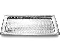 Monarch Abode 40308 Hand Hammered Tray Platter, Metal, Nickel