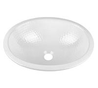 Monarch Abode Classic White (17 inches) 19003 Hand Hammered Oval Drop-in Bathroom Sink
