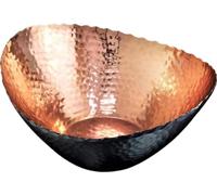 Monarch Abode Hand Hammered Decorative Bowl for Home Decor, 7.5-Inch Black and Copper Plated - Key Bowl for Entryway Table, Catch All, Decorative Fruit Basin, Key Holder, Bowls for Home Decor