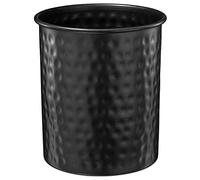 Monarch Abode Kitchen Utensil Holder, Hand Hammered Caddy, Kitchen Organization for Utensils, Crock for Cooking Utensils, Black, Large, 19177