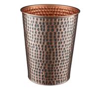 Monarch Abode Metal Wastebasket Trash Can, Hand Hammered, Bathroom Decor, Antique Copper Finish
