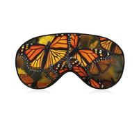Monarch Butterflie Sleep Mask,Adjustable Strap Sleeping Mask, Complete Light Blocking Sleep Shade Cover,Soft Breathable Comfortable Blindfold for Women and Men