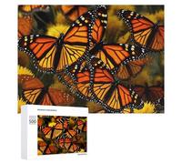 Monarch Butterflies 500 Piece Jigsaw Puzzle for Adults Challenging Puzzles for Cognitive Workout Unique Shaped Jigsaw Puzzle Relaxing Gift Home Wall Decor