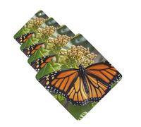 Monarch Butterflies Car Air Fresheners 4 Pcs Funny Hanging Car Air Fresheners Cute Long Lasting Scented Mirror Hanging Decoration Ornaments Gift For Men Women Square