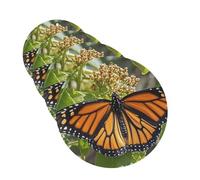 Monarch Butterflies Car Air Fresheners 4 Pcs Funny Hanging Car Air Fresheners Cute Long Lasting Scented Mirror Hanging Decoration Ornaments Gift For Men Women Round Shape