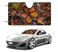 Monarch Butterflies Car Windshield Sun Shade Keep Car Interior Cool 51"x28" Folding Front Window Sun Shade, Heat Shield for SUV, Truck, Blocks UV