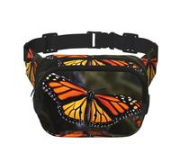Monarch Butterflies Fanny Pack Adjustable Crossbody Bag Large Waist Bag Travel Belt Bag Unisex Bum Bag