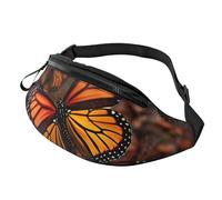 Monarch butterflies Fanny Pack for Women Men Fashion Waist Pack Adjustable Belt Bag for Workout Running Travelling Casual Waist Bag, Monarch Butterflies, One Size