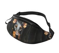 Monarch butterflies Fanny Pack for Women Men Fashion Waist Pack Adjustable Belt Bag for Workout Running Travelling Casual Waist Bag, Doberman, One Size