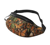 (Monarch Butterflies) Fanny Pack Waist Bag Adjustable Shoulder Strap Bum Bag for Men Women Travel Hiking Running