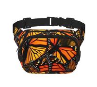 Monarch Butterflies Fanny Packs For Women Men Cross Body Bag Waterproof Belt Bag With Adjustable Strap Fashion Waist Packs For Workout Running Travelling