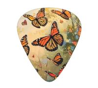 Monarch Butterflies - Guitar Picks-12 Pack Includes Thin, Medium & Heavy Gauges, Best Gift for Guitar Lovers