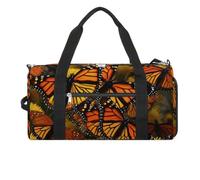 Monarch Butterflies Gym Bag Travel Duffel Bags for Men Women Large Weekender Bags Carry On Overnight Duffle Bag with Shoe Compartment for Workout, style, One Size