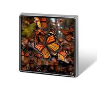 Monarch Butterflies Lapel Pin Fashion Brooch Pin Cute Button Badges Square Button Pins Enamel Pins Metal Pinback for Hat Shirt Clothing Bags Decoration