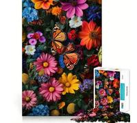 Monarch Butterflies on Flowers Jigsaw Puzzle 1000 Piece for Adults Focus Boost Real Thick Family Play Night Play (38x52cm)