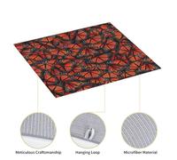 Monarch Butterflies Print Kitchen Counter Absorbent Dish Drying Mat Foldable Reusable Coffee Sink Rack Pad