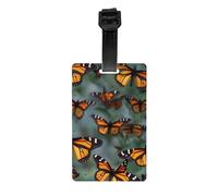 Monarch Butterflies Print Luggage Tags for Suitcases,Travel Luggage Tag with Name Id Card for Luggage Cruise Travel Accessories