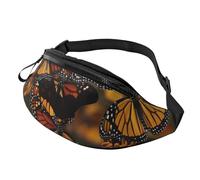 Monarch Butterflies Printed Personalized Waist Bag, Lightweight and Versatile Crossbody Bag for Everyday and Outdoor Adventures