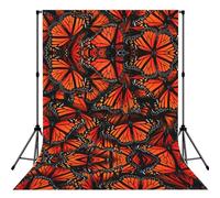 Monarch Butterflies. Printed Photography Drape, Foldable Polyester Background, Easy Hang Rod Pocket Studio Prop