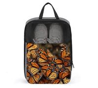 Monarch Butterflies Shoe Bag Travel Shoe Organizer Water-Resistant Shoe Pouch with Zipper Sneaker Dust Bag, gray, One Size, Modern