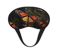 Monarch Butterflies Sleep Mask for Side Sleeper, Blackout Eye Mask for Women Men, Zero Pressure Sleeping Masks Soft Breathable Eye Cover Comfortable Blindfold Eyeshade for Night Sleep