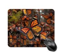 Monarch Butterflies Square Mouse Pad Portable Computer Mousepad with Non-Slip Rubber Base 20 * 25cm Ultra-Thin Gaming Mouse Mat for Computer Laptop Office Desk Accessories