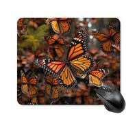 Monarch Butterflies Square Mouse Pad Portable Computer Mousepad with Non-Slip Rubber Base 25 * 30cm Ultra-Thin Gaming Mouse Mat for Computer Laptop Office Desk Accessories