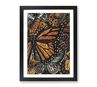 Monarch Butterflies Vol.1 Painting Modern Framed Print | A3 Black Framed Wall Art | Ready to Hang | Modern Historical Picture | Living Room Bedroom Lounge Office