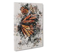 Monarch Butterflies Vol.1 Watercolour Canvas Print for Living Room Bedroom Home Office Décor, Wall Art Picture Ready to Hang, 30 x 20 Inch (76 x 50 cm)