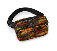Monarch Butterflies Waist Bags Waist Packs with Adjustable Strap Classic Twill Fabric Fanny Bag for Workout